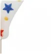 swieczka na tort cyfra 7 konfetti bialy partydeco 10 cm