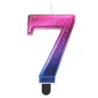 swieczka na tort cyfra 7 kosmos ombre godan 8 cm