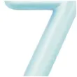 swieczka na tort cyfra 7 niebieski perlowy givi 9 cm