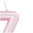 swieczka na tort cyfra 7 rozowy perlowy givi 9 cm