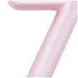 swieczka na tort cyfra 7 rozowy perlowy givi 9 cm