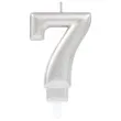 swieczka na tort cyfra 7 srebrny amscan 9 3 cm