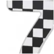 swieczka na tort cyfra 7 szachownica partydeco 5 5 cm