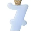 swieczka na tort cyfra 7 w koronie blekitna partydeco 9 5 cm