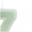 swieczka na tort cyfra 7 zielony partydeco 10 cm