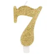 swieczka na tort cyfra 7 zlota brokatowa givi 9 5 cm