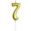 swieczka na tort cyfra 7 zlota dekoracjepolska 6 5 cm