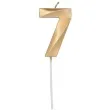 swieczka na tort cyfra 7 zlota folat 14 5 cm