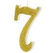 swieczka na tort cyfra 7 zlota partydeco 1 szt