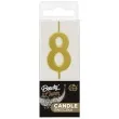 swieczka na tort cyfra 8 beauty charm piker zloty godan 9 5 cm