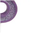 swieczka na tort cyfra 8 brokat fioletowa guirca 4 cm