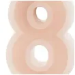swieczka na tort cyfra 8 brudny roz partydeco 10 cm