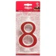 swieczka na tort cyfra 8 czerwona brokatowa dekora