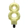 swieczka na tort cyfra 8 diament zlota godan 7 6 cm