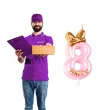 swieczka na tort cyfra 8 happy rozowa jasna jix 9 3 cm