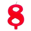 swieczka na tort cyfra 8 iskrzaca czerwona givi 9 5 cm
