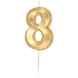 swieczka na tort cyfra 8 pryzmatyczna zloty partypal 6 5 cm