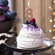 swieczka na tort cyfra 8 rose gold partydeco 9 cm