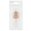swieczka na tort cyfra 8 rose gold partydeco 9 cm