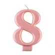 swieczka na tort cyfra 8 rozowe zloto godan