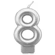 swieczka na tort cyfra 8 srebrna tamipol 7 5 cm