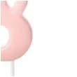 swieczka na tort cyfra 8 w koronie rozowa jasna partydeco 9 5 cm