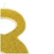 swieczka na tort cyfra 8 zlota brokatowa givi 15 5 cm