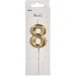 swieczka na tort cyfra 8 zlota folat 14 5 cm