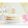 swieczka na tort cyfra 8 zloty kontur godan 9 cm