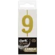 swieczka na tort cyfra 9 beauty charm piker zloty godan 9 5 cm