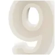 swieczka na tort cyfra 9 bezowy partydeco 10 cm