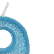 swieczka na tort cyfra 9 brokat niebieska guirca 4 cm