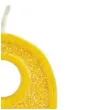 swieczka na tort cyfra 9 brokat zolta guirca 4 cm
