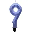 swieczka na tort cyfra 9 diament niebieska godan 7 6 cm