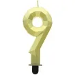 swieczka na tort cyfra 9 diament zlota godan 7 6 cm