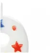 swieczka na tort cyfra 9 konfetti bialy partydeco 10 cm