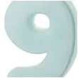 swieczka na tort cyfra 9 niebieski partydeco 10 cm