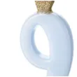 swieczka na tort cyfra 9 w koronie blekitna partydeco 9 5 cm