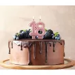 swieczka na tort liczba 18 beauty and charm rozowe zloto godan 8 cm