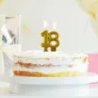 swieczka na tort liczba 18 beauty and charm zlota godan 8 cm