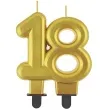 swieczka na tort liczba 18 beauty and charm zlota godan 8 cm