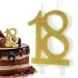 swieczka na tort liczba 18 zlota partydeco 1 szt