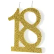 swieczka na tort liczba 18 zlota partydeco 1 szt