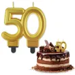 swieczka na tort liczba 50 beauty and charm zloty godan 8 cm