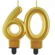swieczka na tort liczba 60 beauty and charm zloty godan 8 cm