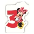 swieczka na tort myszka minnie cyfra 3 procos 6 cm