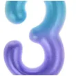 swieczka na tort ombre cyfra 3 fioletowo niebieska arpex 6 cm