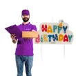 swieczka na tort topper happy birthday dekora 10 x 6 5 cm