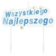 swieczka na tort wszystkiego najlepszego niebieska partypal