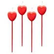 swieczka serca na pikerze czerwone folat 14 cm 4 szt